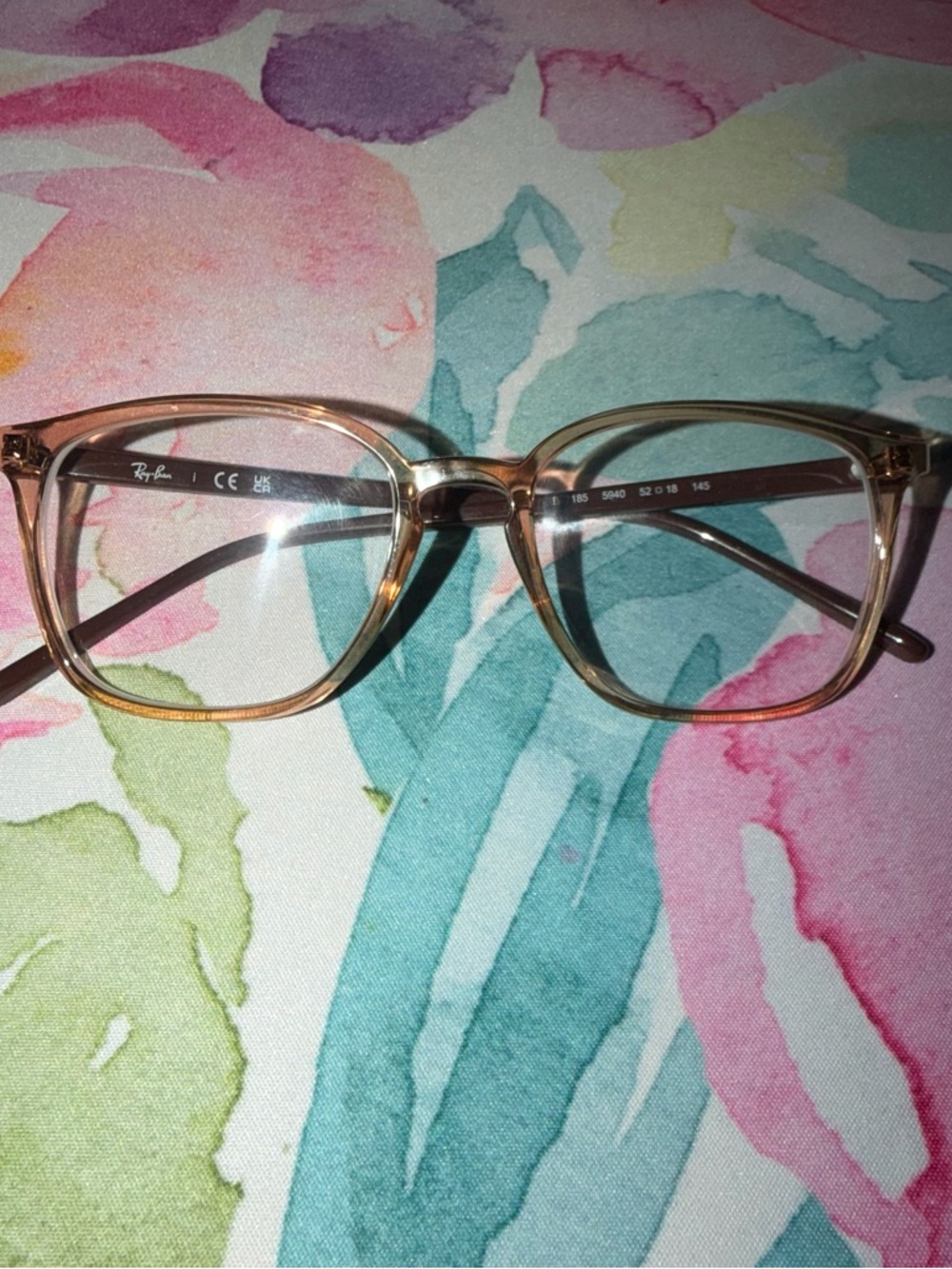 RayBan 7185 Light Brown Women's Eyeglass Frame - Picture 2 of 5